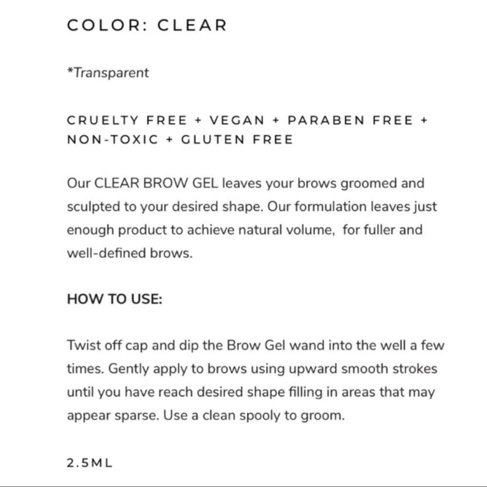 Clear brow gel - Picture 2 of 5